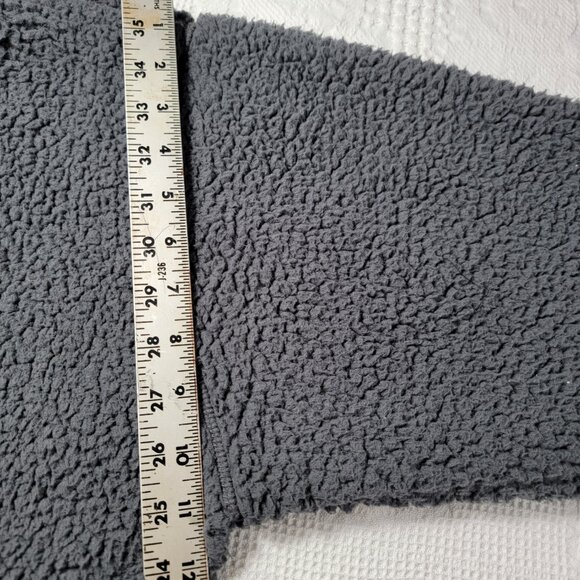 Express full zip hoodie deep pile sherpa front pockets safety stripe pink M/L - Picture 12 of 16